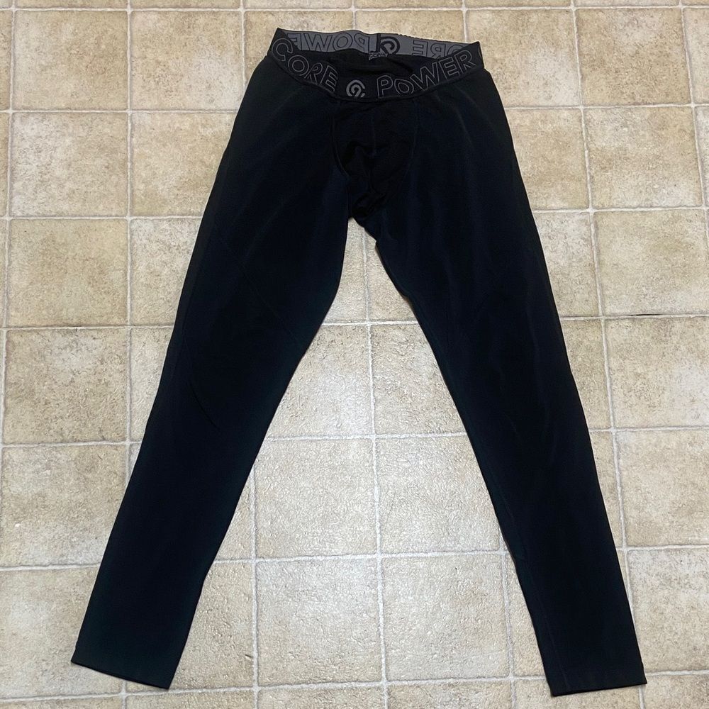 Champion Power Core Compression Pants Black Performance with Branded Waistband